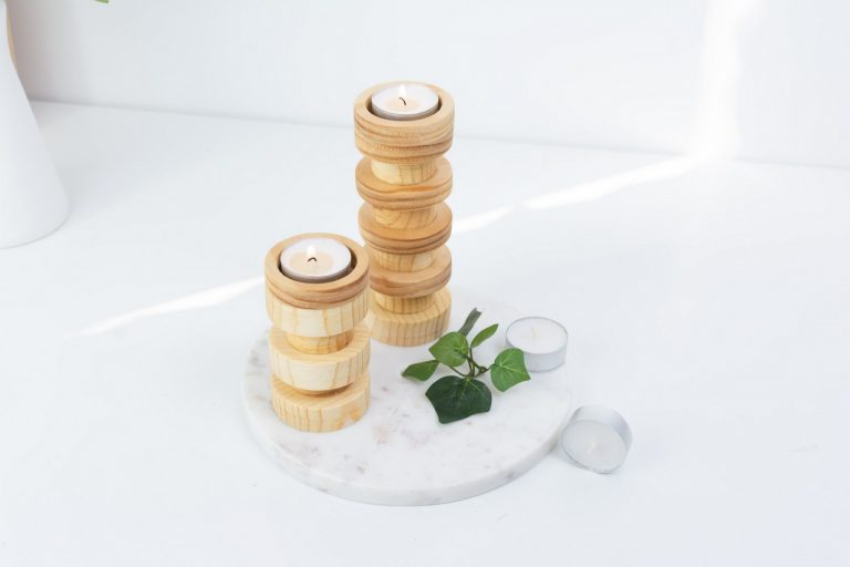 DIY Tealight Candle Holder from Scrap Wood The Nomad Studio